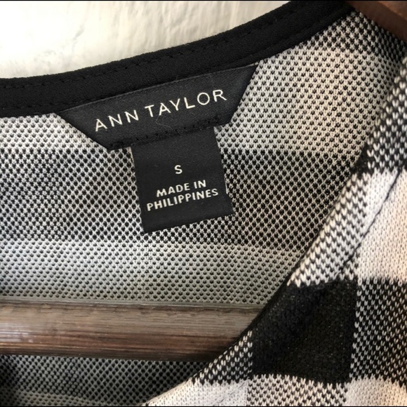 Ann Taylor Gingham Ruffle Shell Top - Picture 3 of 7